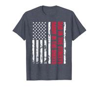 Papá en Las Calles Daddy In The Sheets Bandera Estadounidense de EE. UU Camiseta, Hombre, Azul Jaspeado, XXL