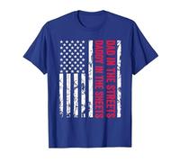 Papá en Las Calles Daddy In The Sheets Bandera Estadounidense de EE. UU Camiseta, Hombre, Azul Real, XXL