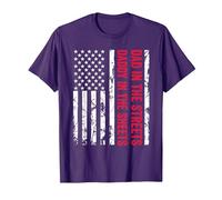 Papá en Las Calles Daddy In The Sheets Bandera Estadounidense de EE. UU Camiseta, Hombre, Morado, XXL