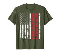 Papá en Las Calles Daddy In The Sheets Bandera Estadounidense de EE. UU Camiseta, Hombre, Verde Oliva, XXL