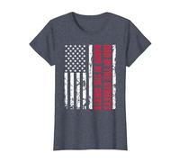 Papá en Las Calles Daddy In The Sheets Bandera Estadounidense de EE. UU Camiseta, Mujer, Azul Jaspeado, XXL