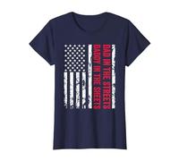 Papá en Las Calles Daddy In The Sheets Bandera Estadounidense de EE. UU Camiseta, Mujer, Azul Marino, XXL