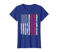 Papá en Las Calles Daddy In The Sheets Bandera Estadounidense de EE. UU Camiseta, Mujer, Azul Real, XXL