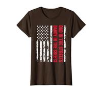 Papá en Las Calles Daddy In The Sheets Bandera Estadounidense de EE. UU Camiseta, Mujer, Marrón, XXL