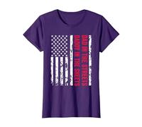 Papá en Las Calles Daddy In The Sheets Bandera Estadounidense de EE. UU Camiseta, Mujer, Morado, XXL