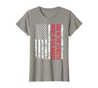 Papá en Las Calles Daddy In The Sheets Bandera Estadounidense de EE. UU Camiseta, Mujer, Pizarra, XXL
