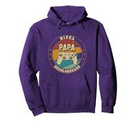 Papá en Prácticas Divertido Futuro Papá Anuncio Embarazadas Sudadera con Capucha, Unisex para Adultos, Morado, L