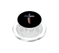 Papá en una misión Christian Dad Proverbios Cruzado Bandera Americana PopSockets PopGrip para MagSafe