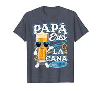 Papá Eres La Caña Cerveza Regalo Día del Padre Camiseta, Hombre, Azul Jaspeado, XL