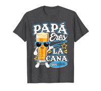 Papá Eres La Caña Cerveza Regalo Día del Padre Camiseta, Hombre, Jaspeado Oscuro, S