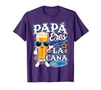 Papá Eres La Caña Cerveza Regalo Día del Padre Camiseta, Hombre, Morado, S