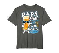 Papá Eres La Caña Cerveza Regalo Día del Padre Camiseta, Hombre Tallas Grandes, Asfalto, 3X Alto