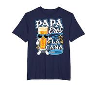 Papá Eres La Caña Cerveza Regalo Día del Padre Camiseta, Hombre Tallas Grandes, Azul Marino, 4X Alto