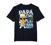 Papá Eres La Caña Cerveza Regalo Día del Padre Camiseta, Hombre Tallas Grandes, Negro, 2X Alto