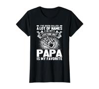 Papá es mi Abuelo Familiar Divertido Favorito Camiseta gráfica económica, Mujer, Negro, M