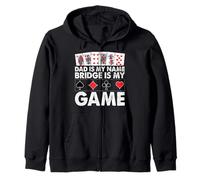 Papá es mi Nombre Bridge is my Game Funny Father Card Game Sudadera con Capucha