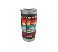 Papá es mi nombre El disc golf es mi juego Vaso térmico de acero inoxidable de doble pared