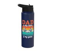 Papá es mi nombre El tatuaje es mi artista del tatuaje del juego Stainless Steel Insulated Water Bottle