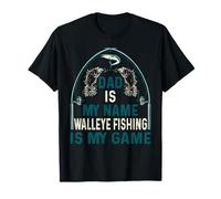 Papá es mi nombre Walleye pesca es mi juego Camiseta