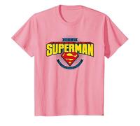 Papá es mi Superman Día del Padre Hijos Camiseta, Niños, Rosado, 4 años