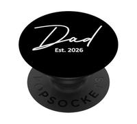 Papá EST. 2026 Anuncio de Embarazo Día del Padre Padre PopSockets PopGrip Adhesivo