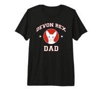 Papá Gato de Devon Rex Camiseta Premium