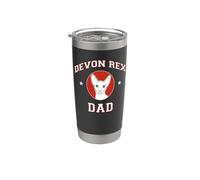 Papá gato de Devon Rex Vaso térmico de acero inoxidable de doble pared