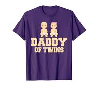 Papá Gemelos - Mellizos Padre Camiseta, Hombre, Morado, XL
