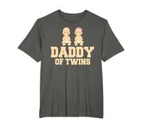 Papá Gemelos - Mellizos Padre Camiseta, Hombre Tallas Grandes, Asfalto, 5X Alto