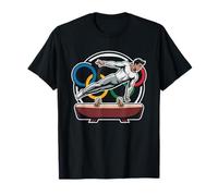 Papá Gimnasia Viga De Equilibrio Silueta Gráfico Vintage Camiseta