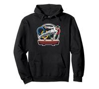 Papá Gimnasia Viga De Equilibrio Silueta Gráfico Vintage Sudadera con Capucha