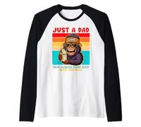 Papa Gorilla, Just A Dad who always came back with the milk Camiseta Manga Raglan