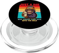 Papa Gorilla, Just A Dad who always came back with the milk PopSockets PopGrip para MagSafe