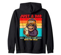 Papa Gorilla, Just A Dad who always came back with the milk Sudadera con Capucha