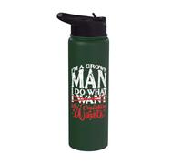 Papá gracioso, papá, hombre maduro, haz lo que quiera Stainless Steel Insulated Water Bottle