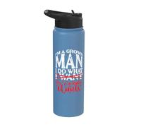 Papá gracioso, papá, hombre maduro, haz lo que quiera Stainless Steel Insulated Water Bottle