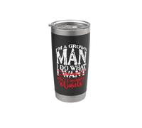 Papá gracioso, papá, hombre maduro, haz lo que quiera Vaso térmico de acero inoxidable de doble pared