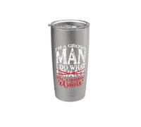 Papá gracioso, papá, hombre maduro, haz lo que quiera Vaso térmico de acero inoxidable de doble pared