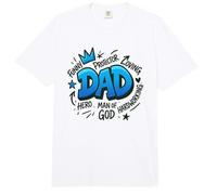 Papá Héroe, Protector del Hombre de Dios Comfort Colors Adult Heavyweight T-Shirt