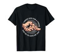 Papá Hijo Padre Día del Padre Padres Papá Le pedí a Dios un Padre Camiseta