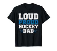 Papa Hockey Pie De Pista Padre Camiseta