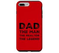 Papá Hombre Agente Inmobiliario Leyenda Padre Agente de Bienes raíces Papás Corredor Carcasa para iPhone 7 Plus/8 Plus