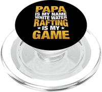 Papa Is My Name White Water Rafting Is My Game PopSockets PopGrip para MagSafe