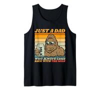 Papa Just A Dad Who Always Came Back with The Milk Bigfoot Camiseta sin Mangas