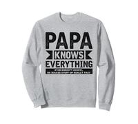 Papa Knows Everything Best Dad New Daddy Día del Padre Sudadera