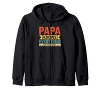 Papa Knows Everything Best Dad New Daddy Día del Padre Sudadera con Capucha