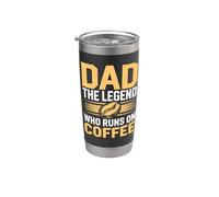 Papá La Leyenda Que Corre En Café Padre Vaso térmico de acero inoxidable de doble pared