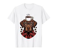 Papa Labrador Chocolate Caza De Patos Retriever Aves Camiseta