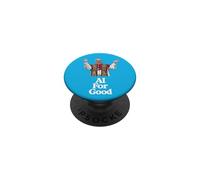 Papa León XIV AI para el Bien - MAGNIFICA HUMANITAS PopSockets PopGrip Adhesivo