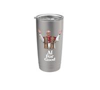 Papa León XIV "AI para el bien" - MAGNIFICA HUMANITAS Vaso térmico de acero inoxidable de doble pared